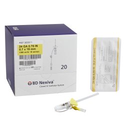 Closed IV Catheter Nexiva™ 24 Gauge 3/4 Inch - McKesson