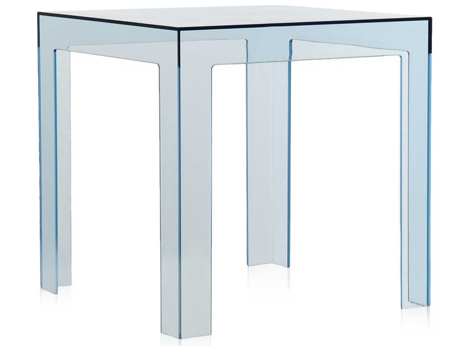 Kartell Jolly Square Plastic Light Blue End Table | KAR8850Y5