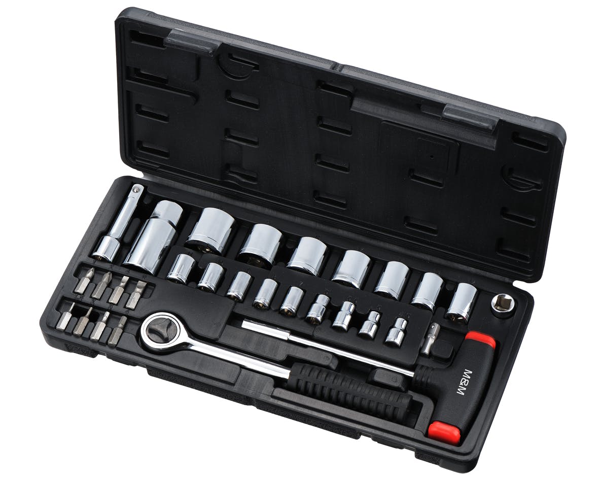 TAKAGI M＆M 高儀 ソケットレンチセット 30pcs S-200 グレー