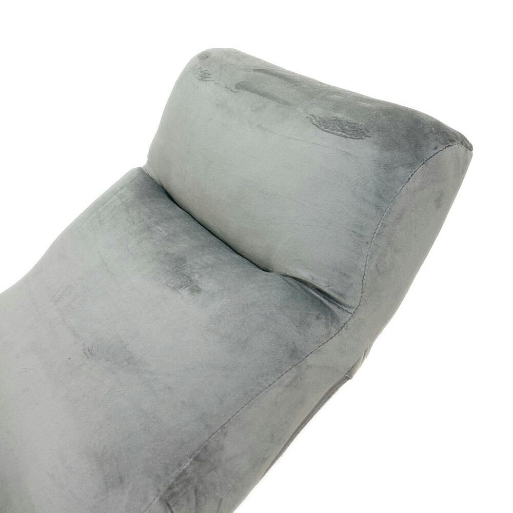 and cute 低反発肘付き回転座椅子 グレー 幅65cm 奥行58～112cm 高さ31