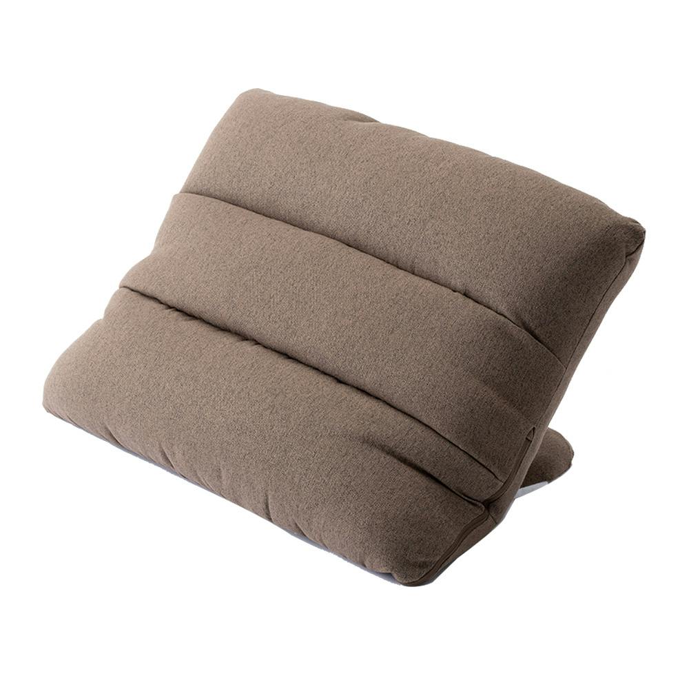 枕にもなる背もたれイス Lepoco ブラウン 幅58cm 奥行36～41cm 高さ15