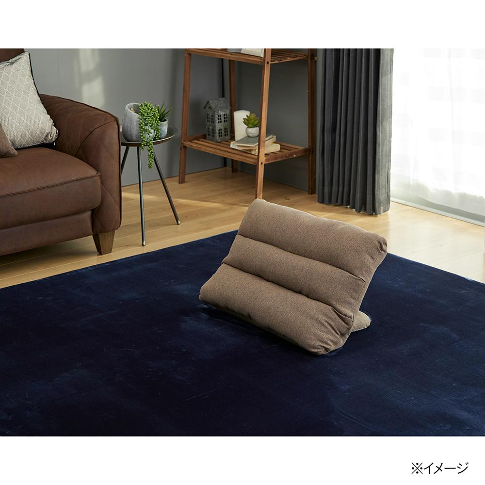 枕にもなる背もたれイス Lepoco ブラウン 幅58cm 奥行36～41cm 高さ15