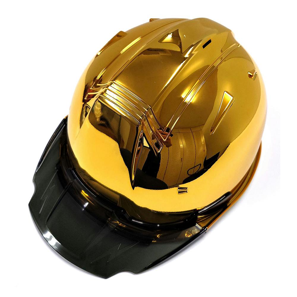 進和 セーフティーヘルメット SS-19V ミラー黄金(ゴールド)/スモーク