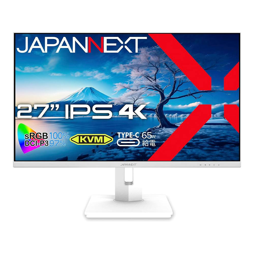 JAPANNEXT 27インチ 4K液晶ディスプレイ ホワイト JN-IPS27UHDR-C65W