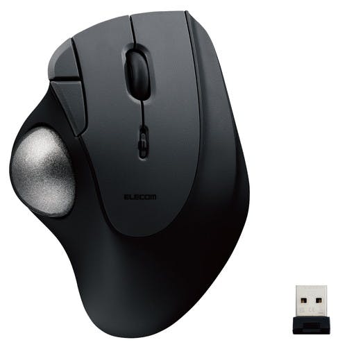 トラックボール マウス 無線 5ボタン 人工ルビーユニット IST ブラック