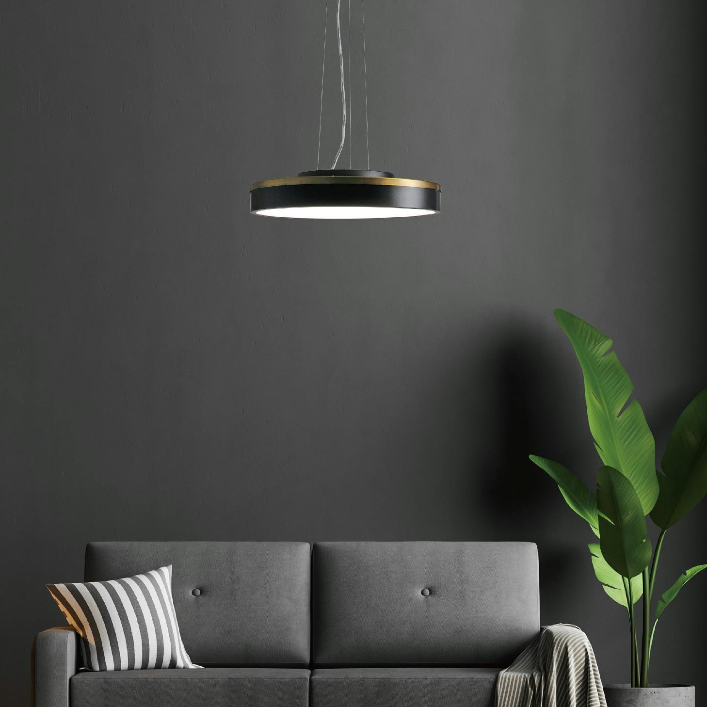 ディクラッセ Giorno ceiling/pendant lamp black 【調光調色