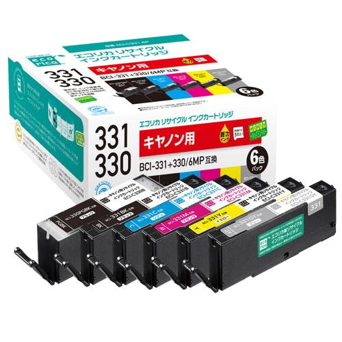 エコリカ CANON ( キヤノン ) BCI-371+370/6MP 対応 リサイクルインク