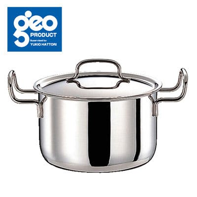 ジオプロダクト 蒸し器付鍋 25cm 3.4L 全面7層構造 宮崎製作所 GEO-25M