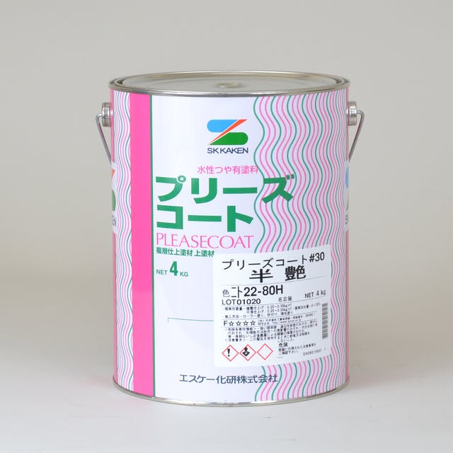 エスケー化研 プリーズコート SR-108 3分艶 4Kg 外壁 水性アクリル樹脂