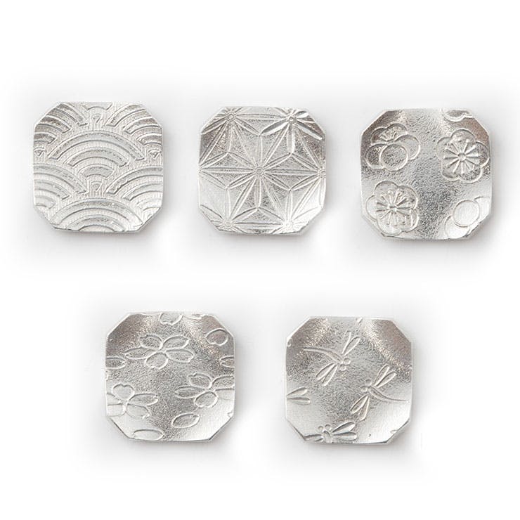 薩摩錫器 錫 箸置き 5個セット 桐箱入り 岩切美巧堂 171-1-2-3-4-5【錫