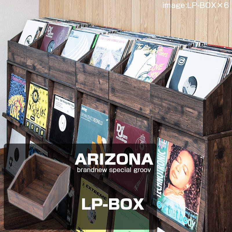 ARIZONA DJブース】まるでレコード屋さん LP収納BOX 1個 レコード収納
