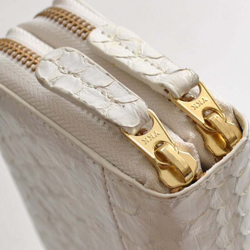 金運財布】錦蛇革ダブルラウンドファスナー長財布3226 パイソンレザー