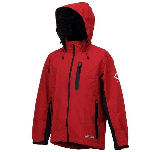 アクロスレイン レッド L 上下セット ストレッチレインウェア AG-8000