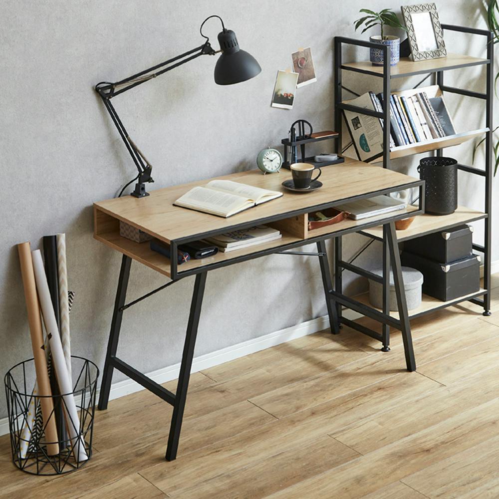 後藤家具物産 ローリー110収納付きデスク デスク ナチュラル 110×50 KD