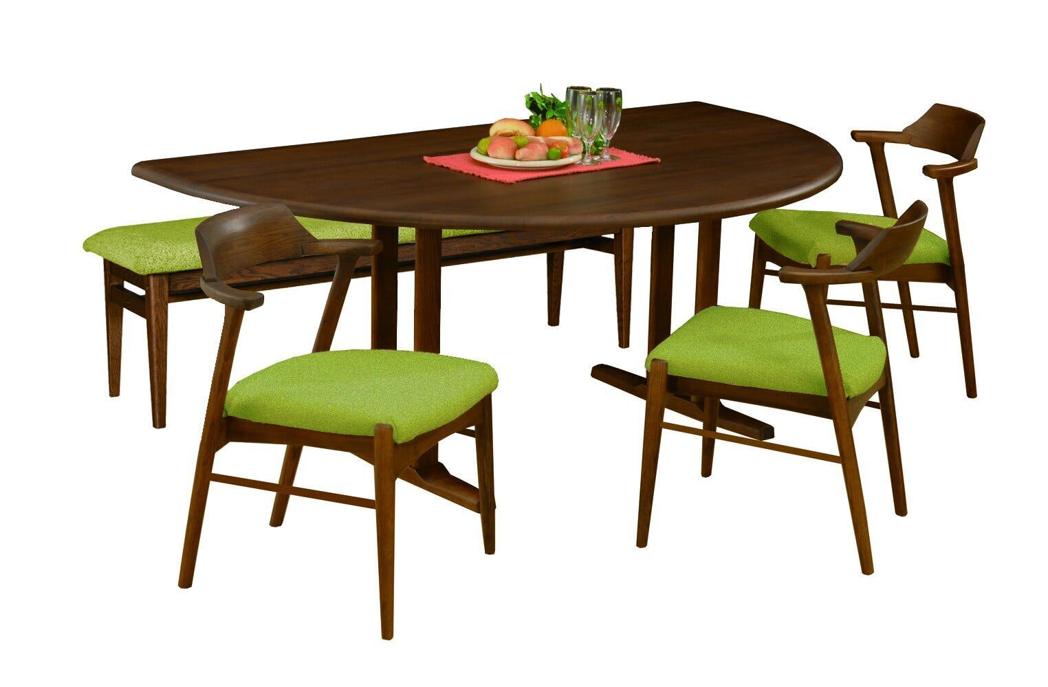 筑波産商 アルボル YUME2 205 セミアームチェア NR/BK ナチュラル