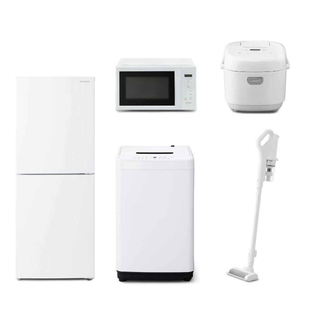 アイリスオーヤマ 【冷蔵庫・洗濯機 開梱設置】家電5点セット(冷凍