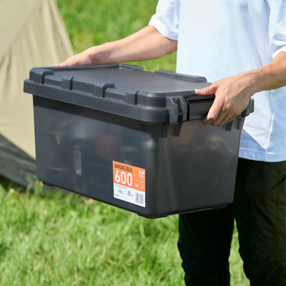 アイリスオーヤマ HUGEL SMOKE BOX SMB-600 クリアブラック キャンプ