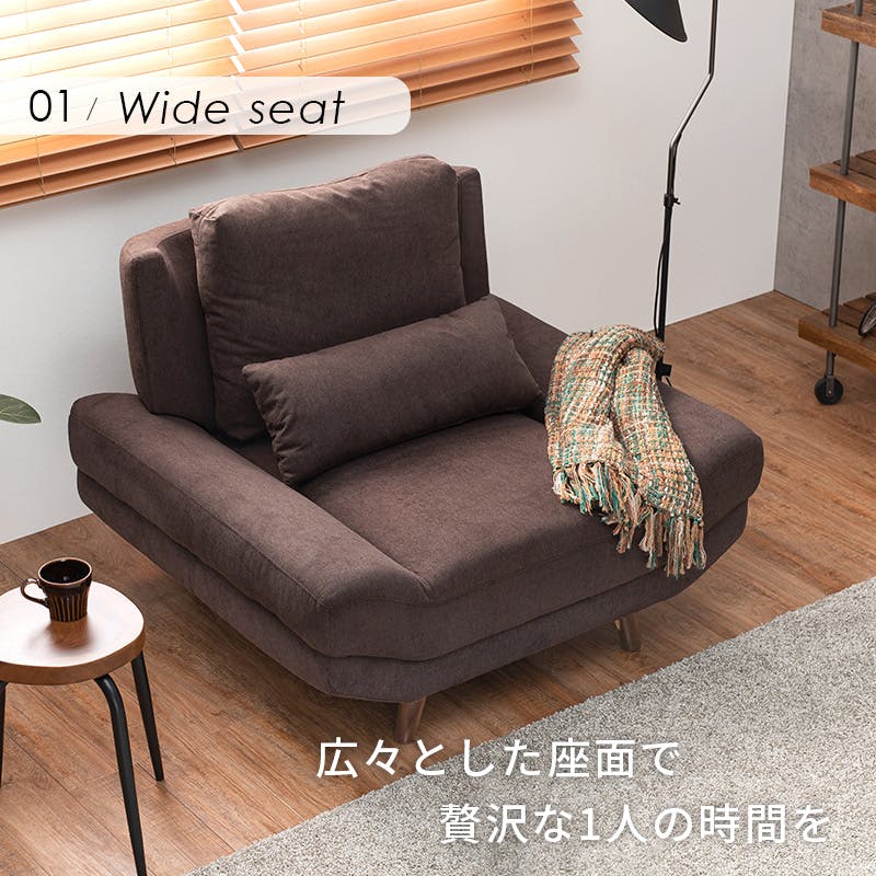 萩原スリーアイ HAGIHARA ソファ ブライト1P-GY グレー 一人掛け