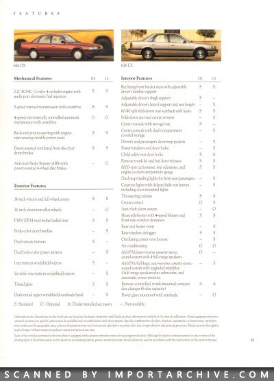 1992 Mazda 626 Brochure - ImportArchive