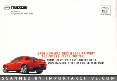 2004 Mazda RX-8 Brochure (Preview Information Card) - ImportArchive
