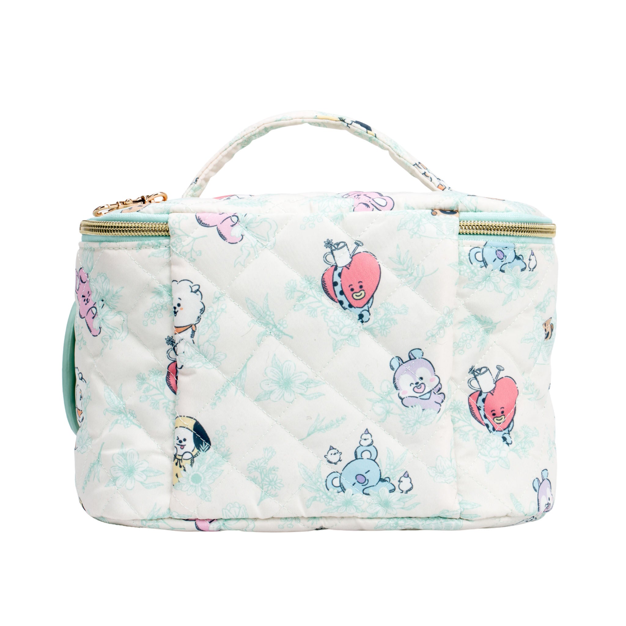 Impressions Vanity with BT21 Quilted Train Case w/ Mirror Keychain