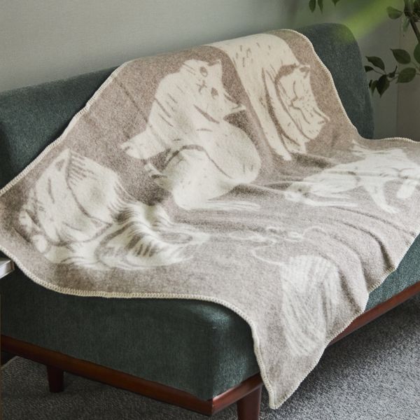 LAPUAN KANKURIT/KISSANPÄIVÄT ウールブランケット 90×130cm -愛らしい