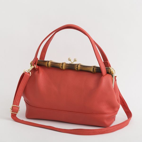 POMTATA/バンブーガマグチ ハンドバッグ -お出掛けには、バンブー