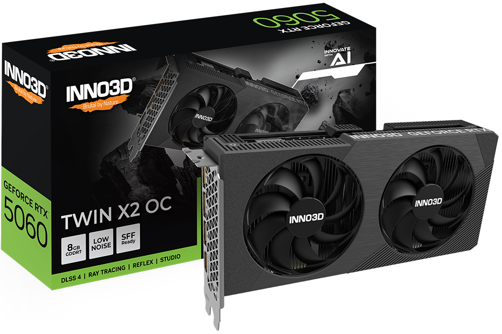 INNO3D GEFORCE RTX™ 5060 8GB TWIN X2 OC V2 | INNO3D - GRAPHICS CARDS