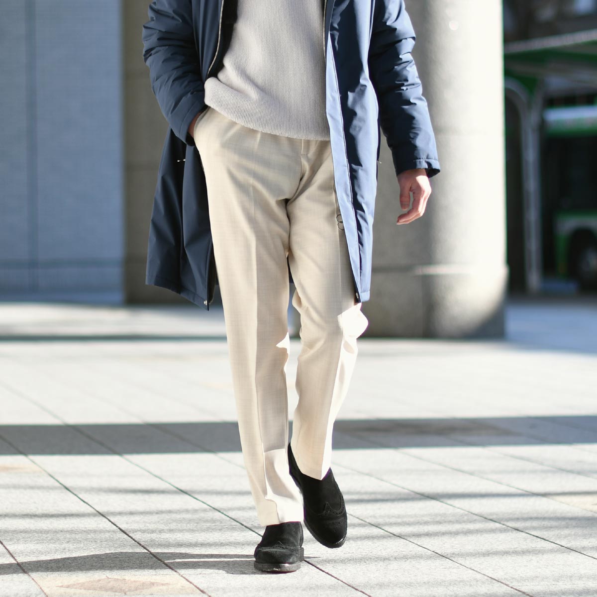 ネイビーソラーロで粋なビジネススタイル！LARDINI【ラルディーニ