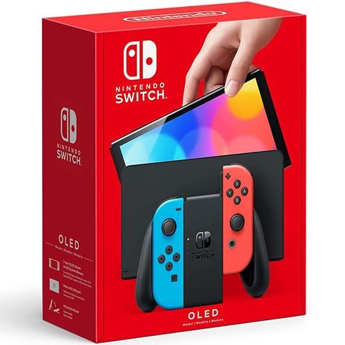 Console Nintendo Switch OLED 64GB com Joy Con Azul/Vermelho