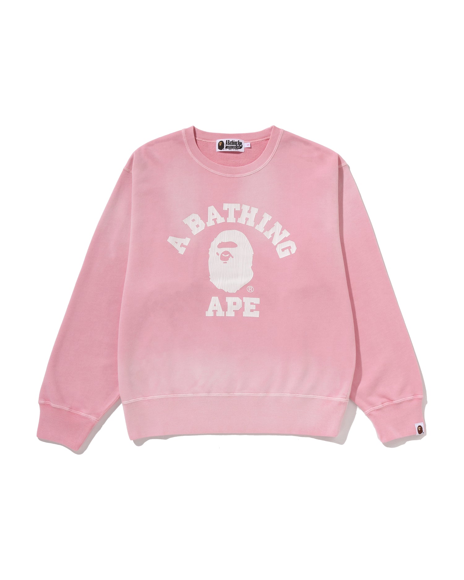 A BATHING APE® Vintage Washed College Crewneck Sweatshirt | Bape
