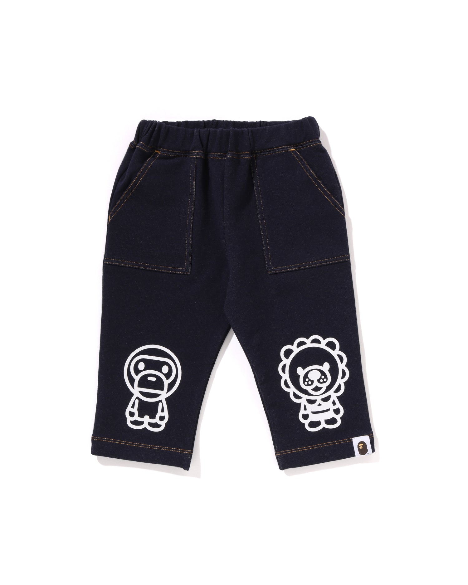 A BATHING APE® Babies Baby Milo Jersey Denim Pants | Bape official