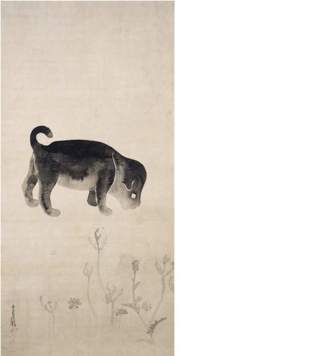 俵屋宗達の水墨画 5つの秘密、墨一色なのに子犬がほわほわなのはなぜ