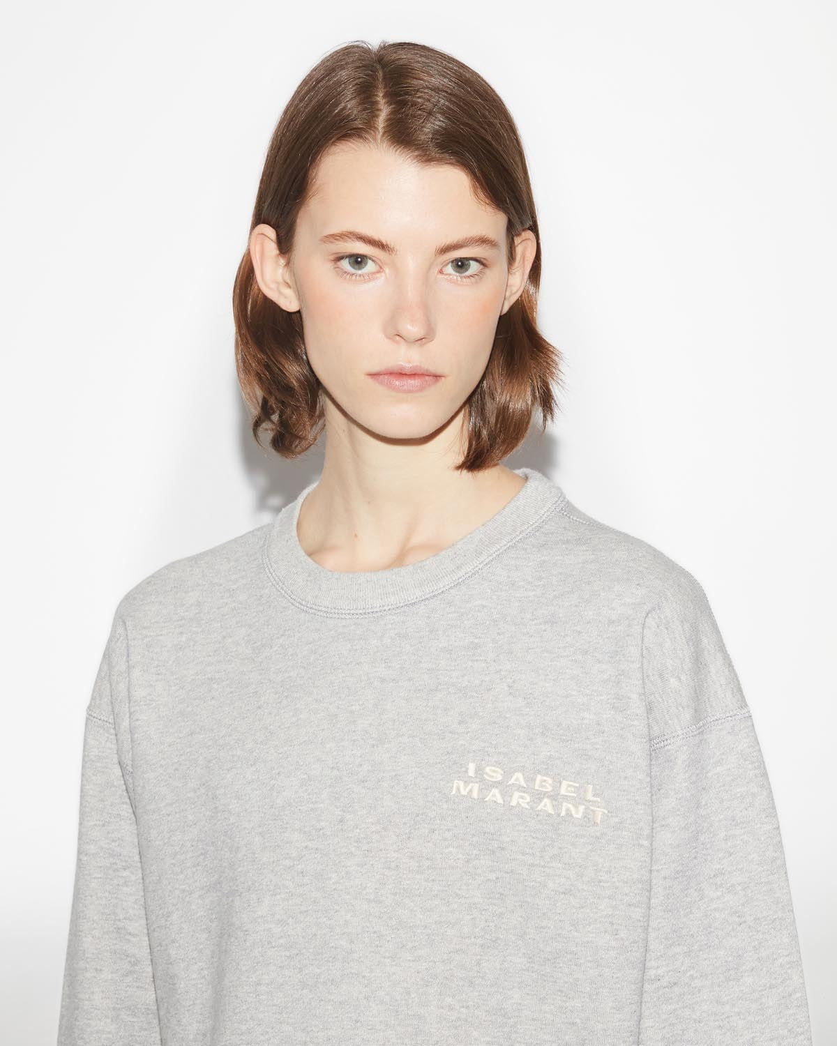 Shad Sweatshirt Woman gray | ISABEL MARANT Official online store