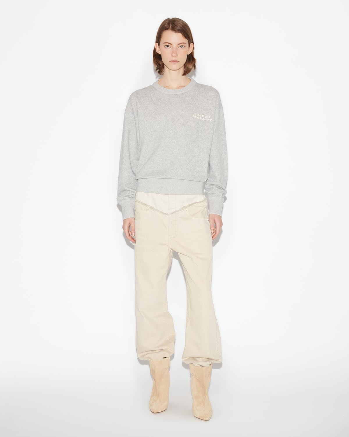Shad Sweatshirt Woman gray | ISABEL MARANT Official online store