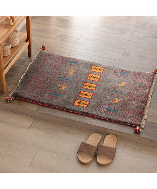 ☆ペルシャ手織りギャッベ 玄関マットMサイズ［8］ | 三越伊勢丹