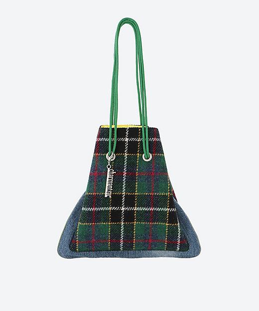 予約販売】ツイードxデニム巾着 | Charmant Sac/シャルマントサック
