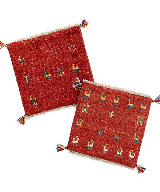 ☆ペルシャ絨毯 手織りギャッベ チェアサイズ2枚セット 12 | 三越