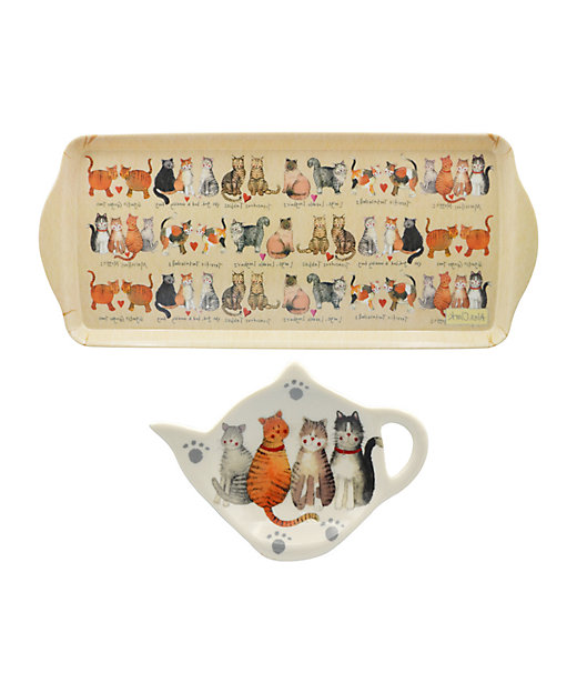 ☆にゃんにゃんセット（猫デザインのティーバッグトレイ＋サンドイッチ