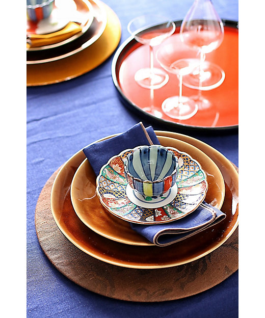 AX Linen＞円形ランチョンマット（ブラウン） | AXEL JAPAN