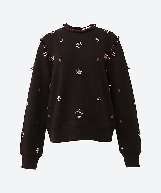 MAJA EMBROIDERY L／SLV SWEATSHIRT