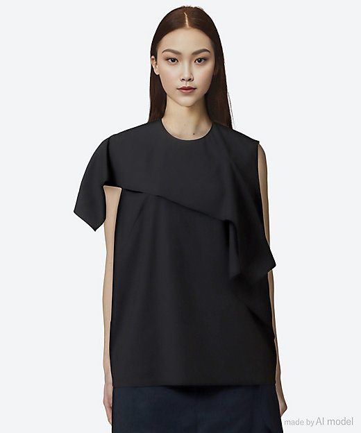 Tea drape panel pullover BK 6S