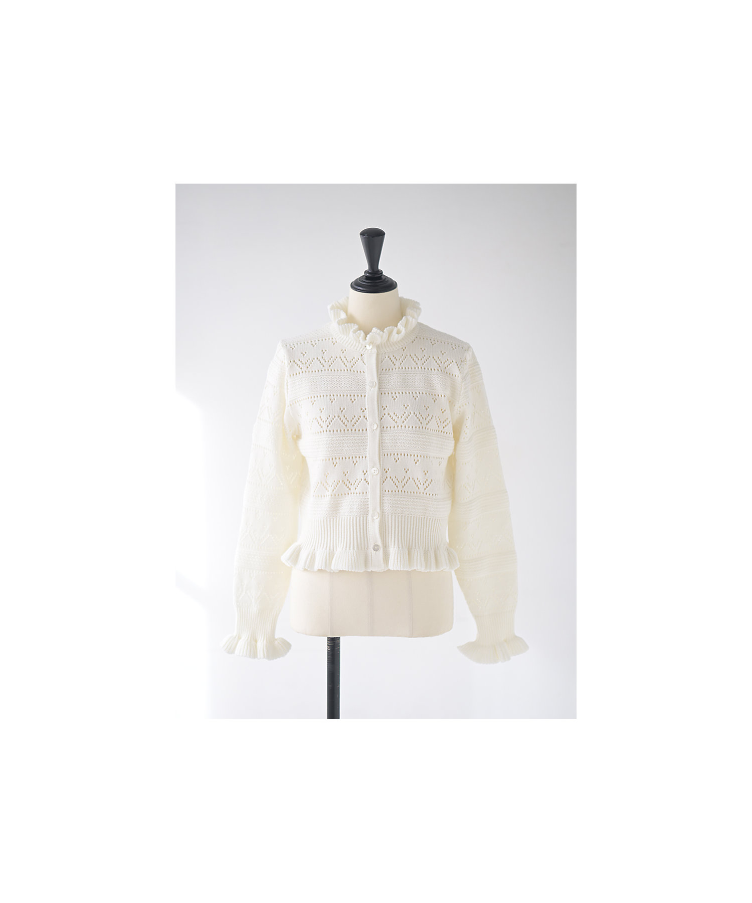 予約販売】ハートクロシェカーディガン【3月末日以降お届け