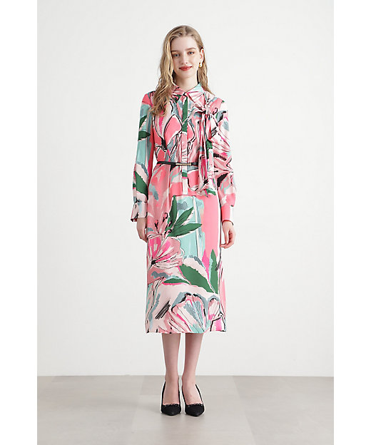 ◇アートフラワープリントワンピース（0315140209