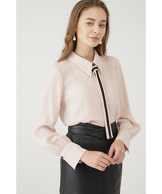 ◇バイカラータイブラウス（0313210940） | PINKY&DIANNE