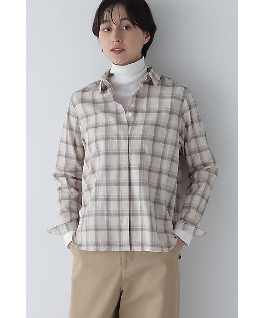 ◇ヘリンボーンチェックシャツ（0773210906） | human woman