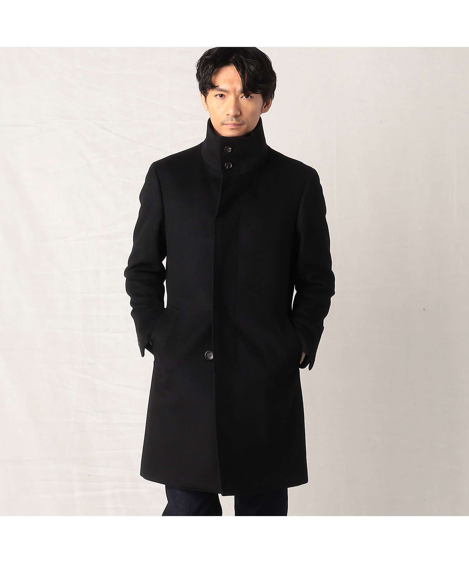 ウールカシミヤビーバー イタリアンカラーコート（5910WE04