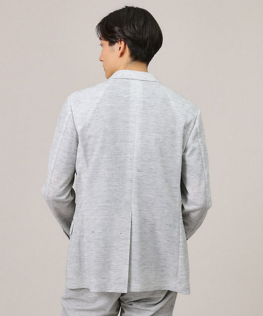 尾州織】リネンブレンド メッシュ ジャケット（2002216670