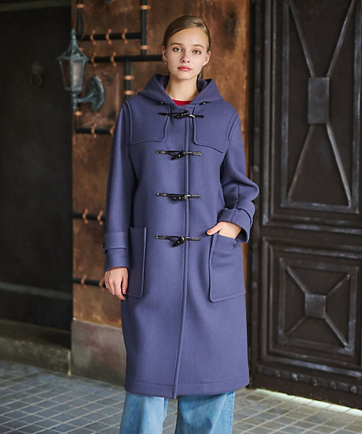 ウール混／大人カジュアル】ジロンラムメルトンダッフルコート