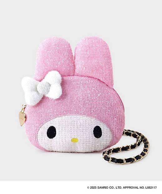 マイメロディ】フェイス型2WAYキラキラミニショルダー